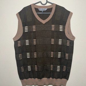 Men's Vintage 90's Patterned Oversized Sweater Vest